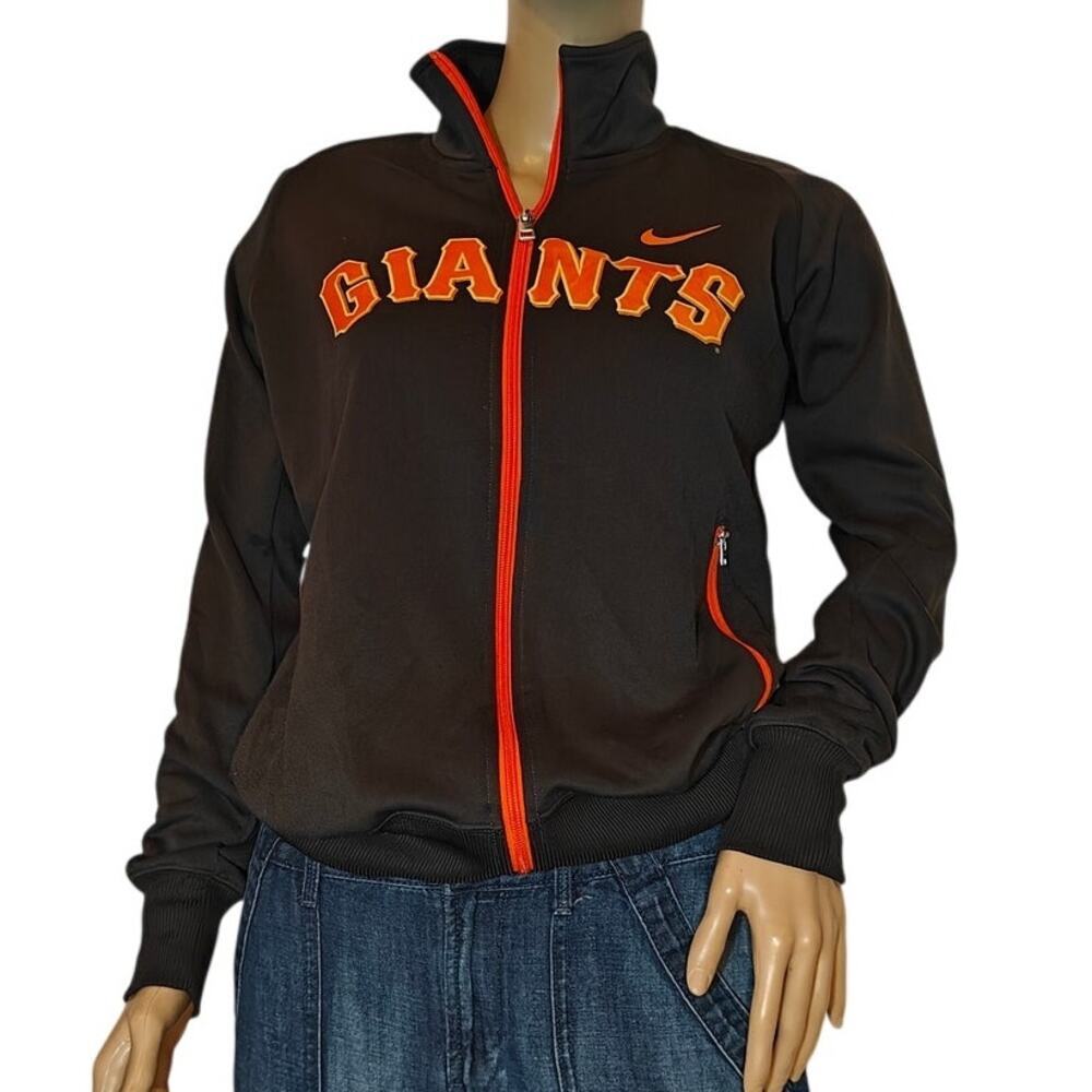 Nike SF Giants Full Zip Jacket Women’s M Gray Orange MLB Genuine Gear